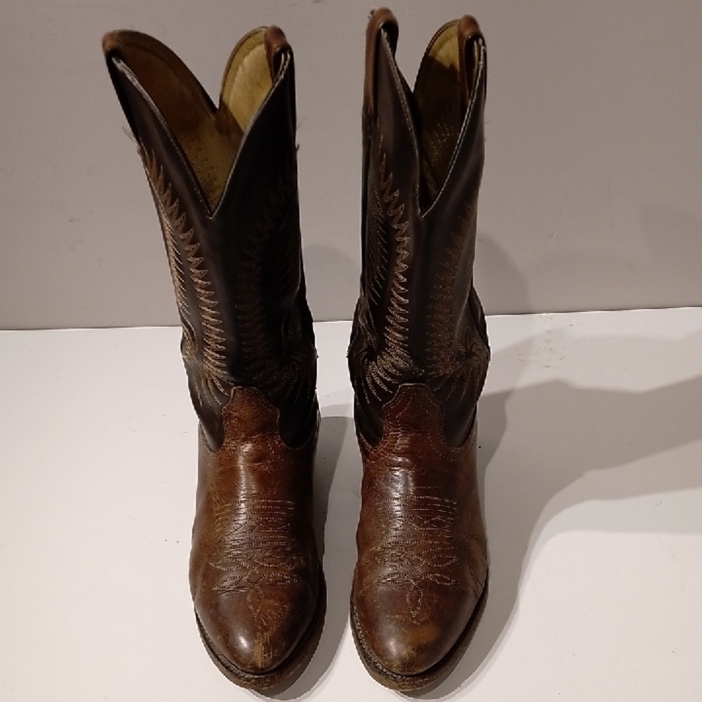 Unisex Silver Rebel Leather Western Cowboy Boots
